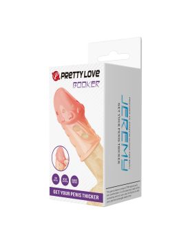 Телесная насадка на пенис Booker - 8 см.