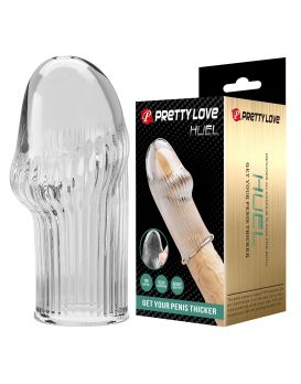 Прозрачная насадка на пенис Huel - 9 см.