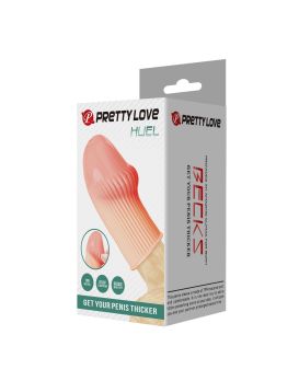Телесная насадка на пенис Huel - 9 см.
