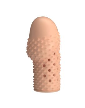 Телесная текстурированная насадка на пенис Becks - 8 см.