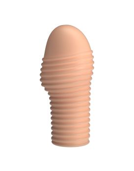 Телесная насадка на пенис с ребрышками Hoytt - 9 см.