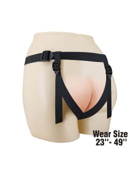 Черные трусики харнесс с платформой Caludio I