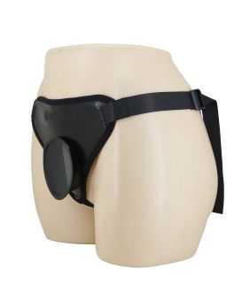 Черные трусики харнесс с платформой Caludio I