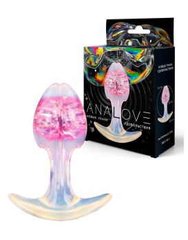 Розоватая анальная пробка - 8,2 см.