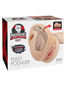 Телесный мастурбатор-вагина Pussy Pounder Squeeze Stroker