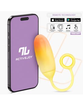 Желтое интерактивное виброяйцо Double Layer Egg