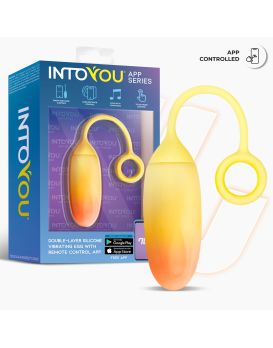 Желтое интерактивное виброяйцо Double Layer Egg