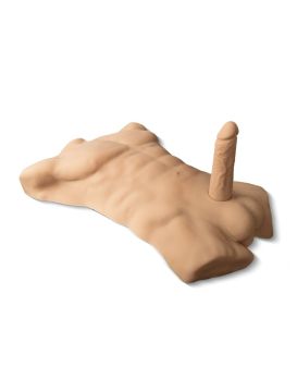 Телесный мужской торс с фаллоимитатором SILEXD Apollo L 7