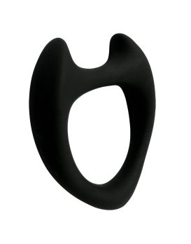 Черное эрекционное кольцо с рожками Wooomy Toro M