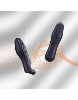 Сливовая силиконовая насадка на пенис с подхватом Manwan Ryzer