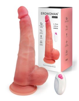 Телесный вибратор-реалистик на присоске - 30 см.