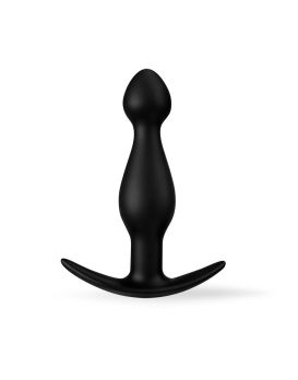 Черная силиконовая анальная втулка - 11,5 см.