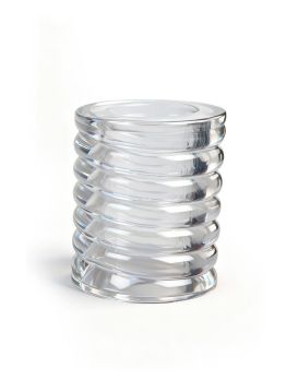 Прозрачная сквозная насадка на пенис с ребрышками