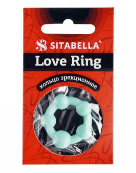 Цветное эрекционное кольцо с 5 бусинами Love Ring