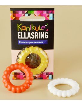 Цветное рельефное эрекционное кольцо Ellasring