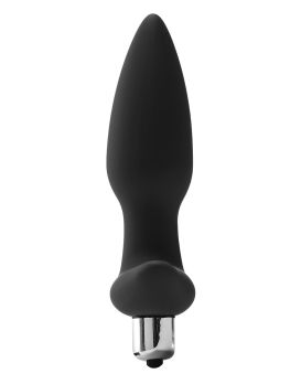 Черная анальная вибропробка FantASStic Vibrating Plug - 14 см.