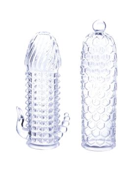 Набор из 2 прозрачных насадок на член Seductive Tickler Sleeves Set