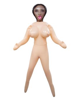 Телесная надувная секс-кукла с 3 любовными отверстиями