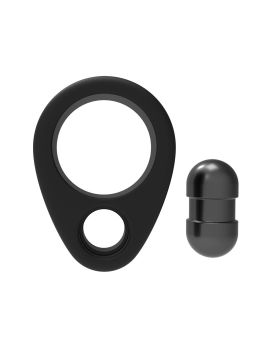 Черное эрекционное кольцо Cockring Single Weight