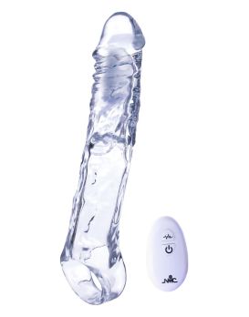 Прозрачная насадка-удлинитель Length Enhancer With Bullet с подхватом - 22,3 см.