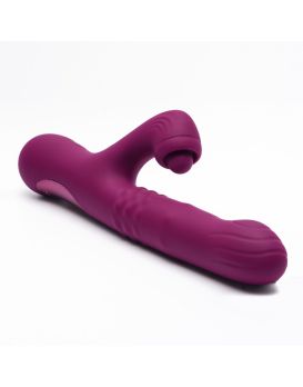 Фиолетовый вибратор-кролик Selove ComePlay - 23,9 см.