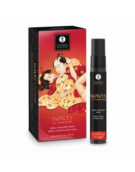Оральный спрей Waves of Pleasure с ароматом клубники и шампанского - 20 мл.
