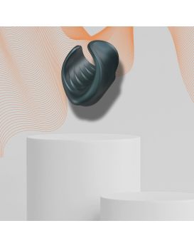 Серый сквозной мастурбатор с вибрацией Manwan Starter