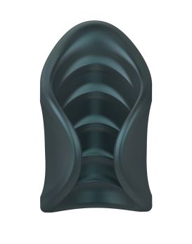 Серый сквозной мастурбатор с вибрацией Manwan Starter