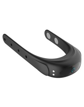 Черное эрекционное виброкольцо на ремешках