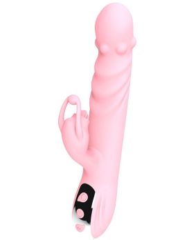 Розовый вибратор-кролик Ava - 21,9 см.
