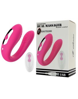Розовый вибратор для пар с пультом ДУ