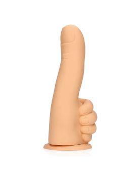 Телесный фаллоимитатор в форме пальца Thumbs Up - 17,2 см.