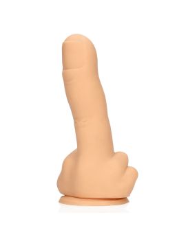 Телесный фаллоимитатор в форме пальца Up Yours - 15,5 см.