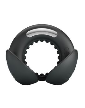 Черное эрекционное виброкольцо Quentin