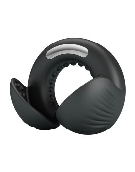 Черное эрекционное виброкольцо Quentin