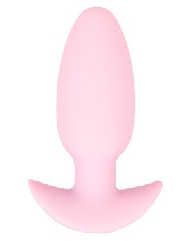 Розовая анальная пробка с вибрацией Cuties Vibrating Mini Butt Plug - 8 см.