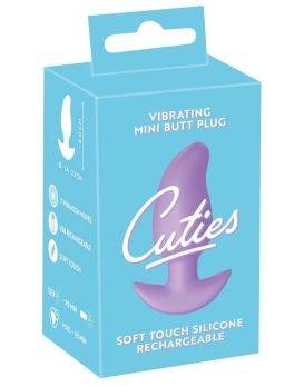 Сиреневая анальная пробка с вибрацией Cuties Vibrating Mini Butt Plug - 8 см.