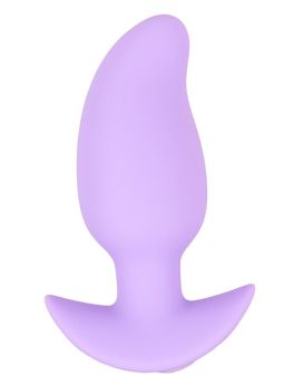 Сиреневая анальная пробка с вибрацией Cuties Vibrating Mini Butt Plug - 8 см.