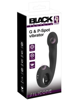 Черный силиконовый вибратор G   P-Spot Vibrator - 16,8 см.