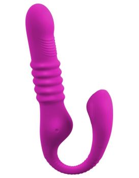 Лиловый вибратор 3 Function Vibrator с функцией фрикций и постукиванием