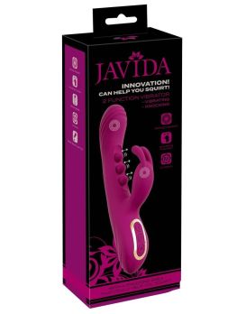Лиловый вибратор-кролик 2 Function Vibrator Squirting - 22,5 см.