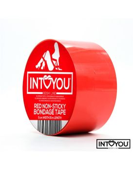 Красный скотч для фиксации Non-Sticky Bondage Tape - 15 м.