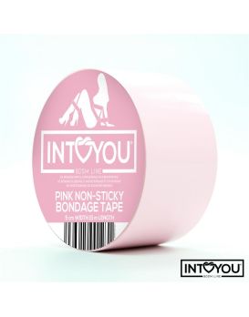 Розовый скотч для фиксации Non-Sticky Bondage Tape - 15 м.