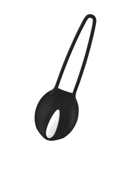 Черный вагинальный шарик Smartballs Uno с петлей