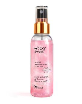 Мист для лица, тела и волос Sexy Sweet с ароматом бабл-гам, шиммером и феромонами - 95 мл.
