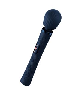 Синий жезловый вибромассажер Vim Vibrating Wand - 31,3 см.