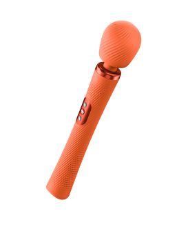 Оранжевый жезловый вибромассажер Vim Vibrating Wand - 31,3 см.