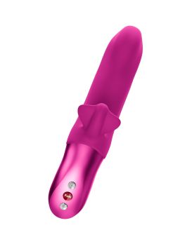 Лиловый вибратор-пульсатор Bi Stronic Fusion - 21,9 см.