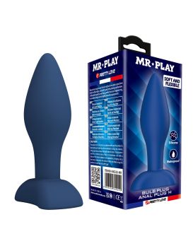 Синяя анальная пробка Bulb Plug - 10,5 см.