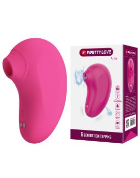 Розовый вакуумный клиторальный массажер Arila